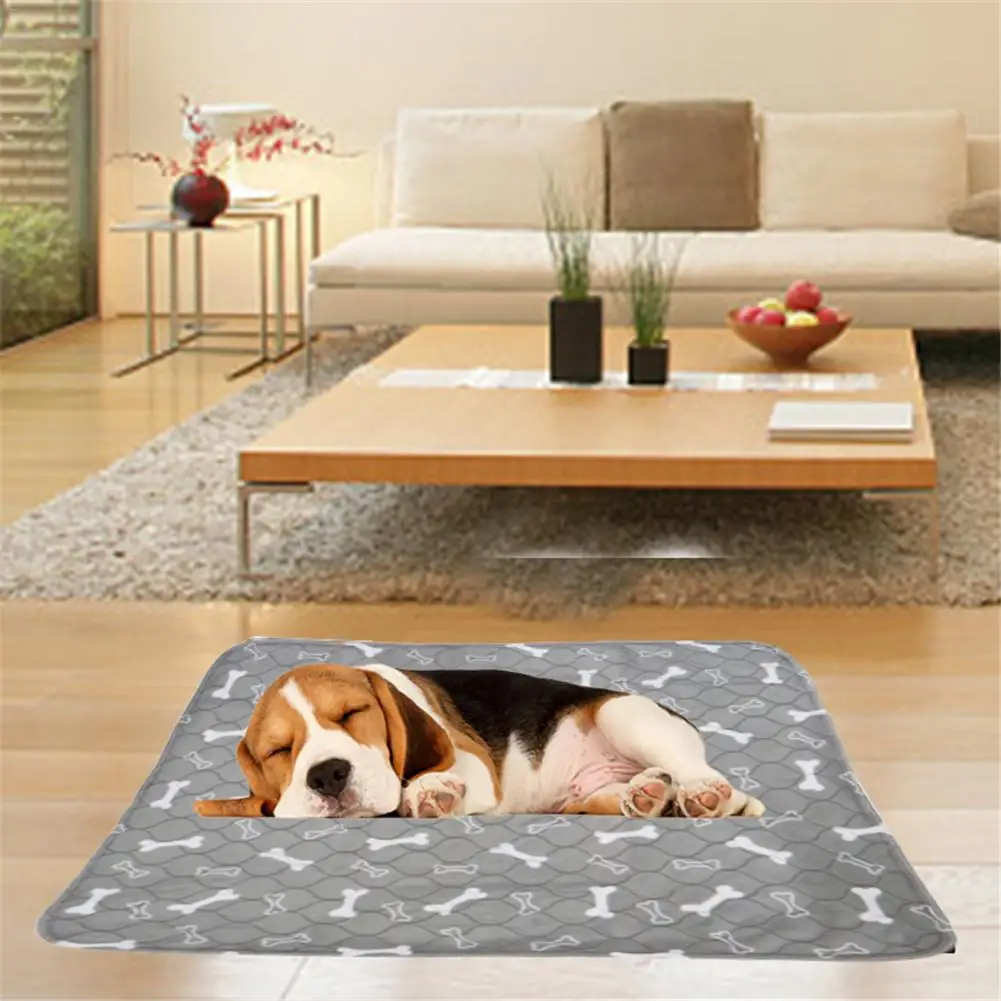 

Pet Dog Pee Pad Three-layer Waterproof PVC Cute Pattern Water Absorption Cats Urine Pad Reusable Washable Pee Mattress Cushion