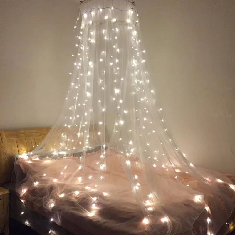 AC220V 180LED Holiday Lighting LED Fairy Star Curtain String luminarias Garland Home Decoration Christmas Wedding Light 2*2M AC220V 180LED Holiday Lighting LED Fairy Star Curtain String luminarias Garland Home Decoration Christmas Wedding Light 2*2M