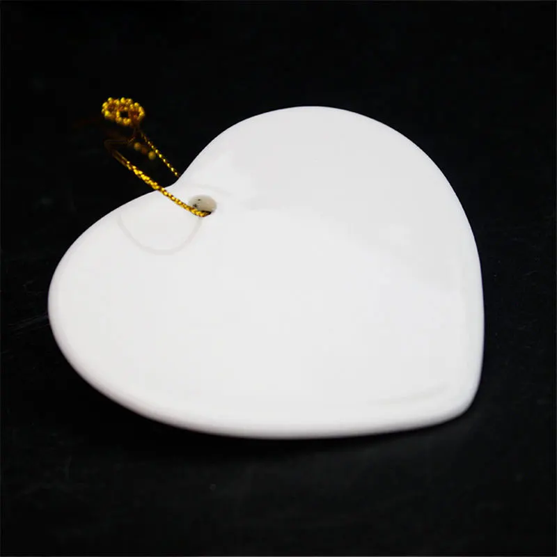 Керамика для сублимационной печати круглые овальные шармы в форме сердца горячая передача печать diy пользовательские расходные материалы для подарков 100 шт/партия - Окраска металла: heart shape