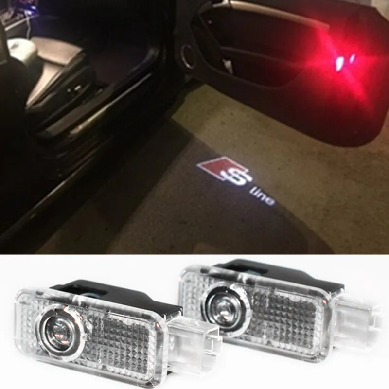 LED Door Warning Light With FOR AUDI Logo Projector For Audi A1 A3 A4 A5 A6 A7 A8 R8 Q3 Q5 Q7 TT 80 B5 B6 B7 B8 C5 C6 R8 A4L A6L