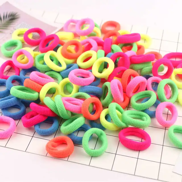 20PCS Lovely Children Hair Band Rainbow Mini Rubber Band 2cm Headband