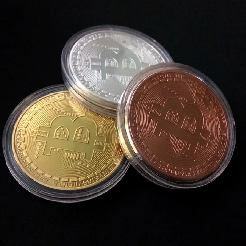 Новинка позолоченная биткоиновая монета коллекционный подарок битная Casascius арт