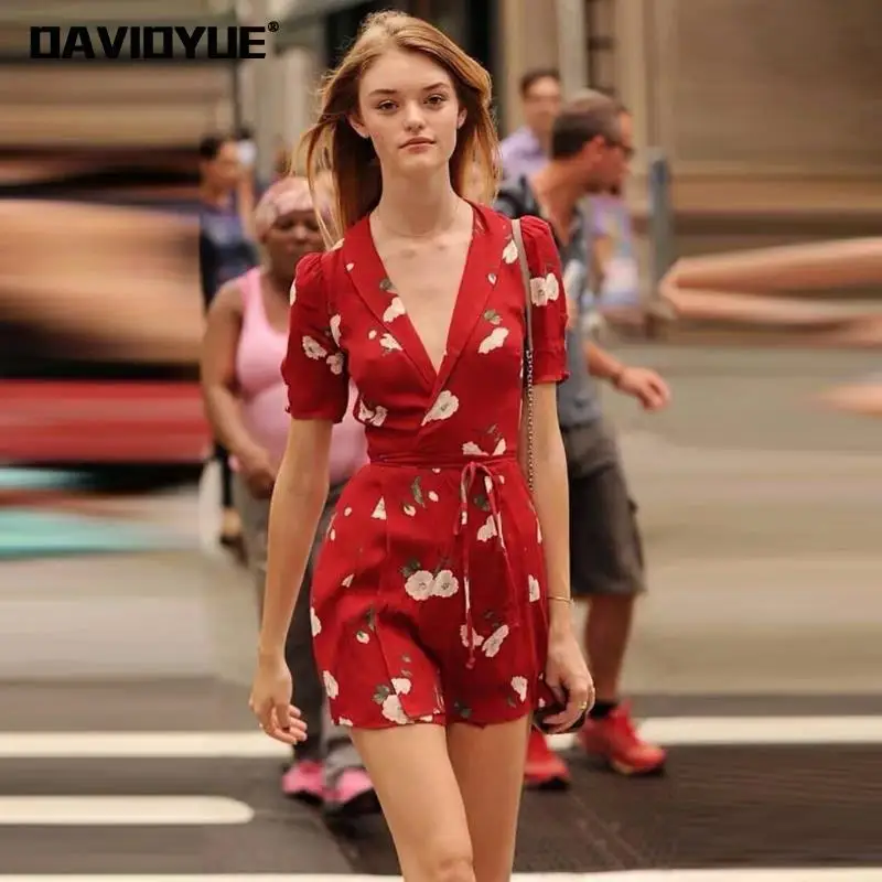 red summer mini dress