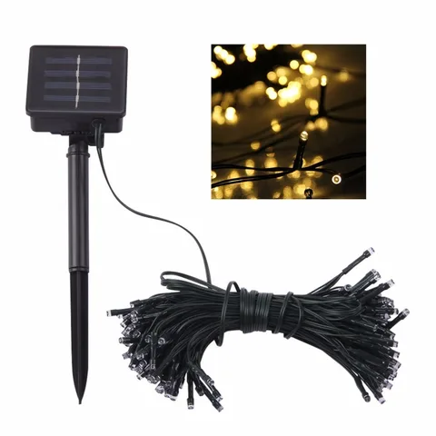 Modos de Led Movido a Energia Festa de Natal Quintal ao ar 2pcs ao ar Livre Solar Luz Cordas Jardim Fada Lâmpada 10m 22m 100 Led 200 8