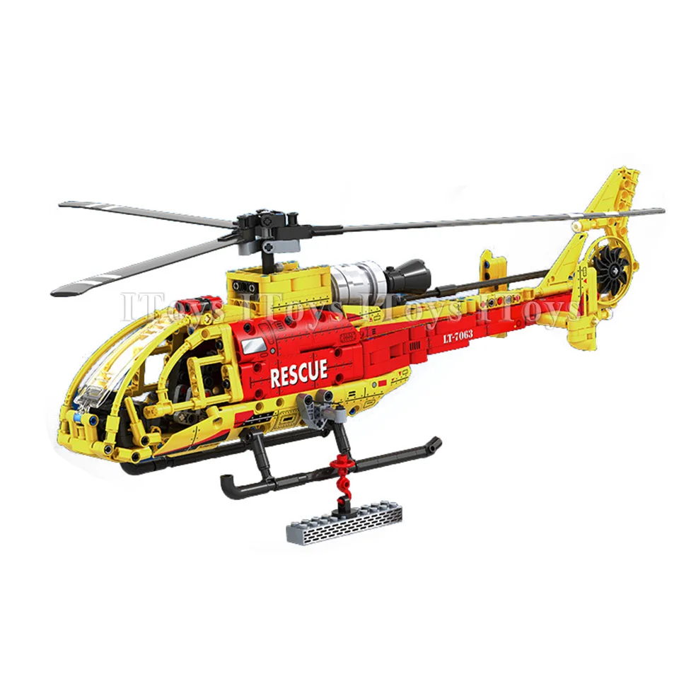 663 шт. кирпичи Вертолет Комплект техника создатель города модель строительные