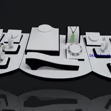 EMS Серебряный выставочный стенд для украшений включает браслет кулон держатель дисплей рок Baseboard ювелирные изделия выставочный Органайзер чехол