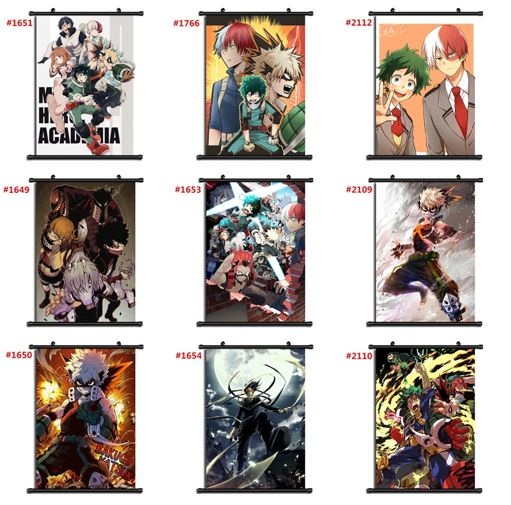 

boku no hero academia Anime manga wall Poster Scroll B