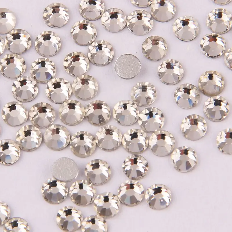 SS12 SS50 Shiny Crystal Clear 3D Nail Art Rhinestone Non Hotfix Flatback Glue On Rhinestones For