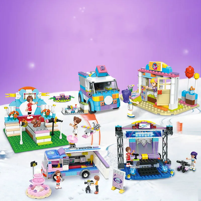 

Gifs Delivery Vehicle & Pet Show & News Fruck Plastic Diy Building Block Toys for Education