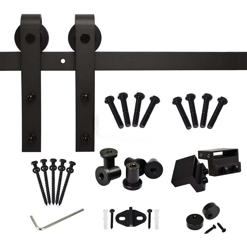 home hotel steel sliding gate door track hardware kit including roller