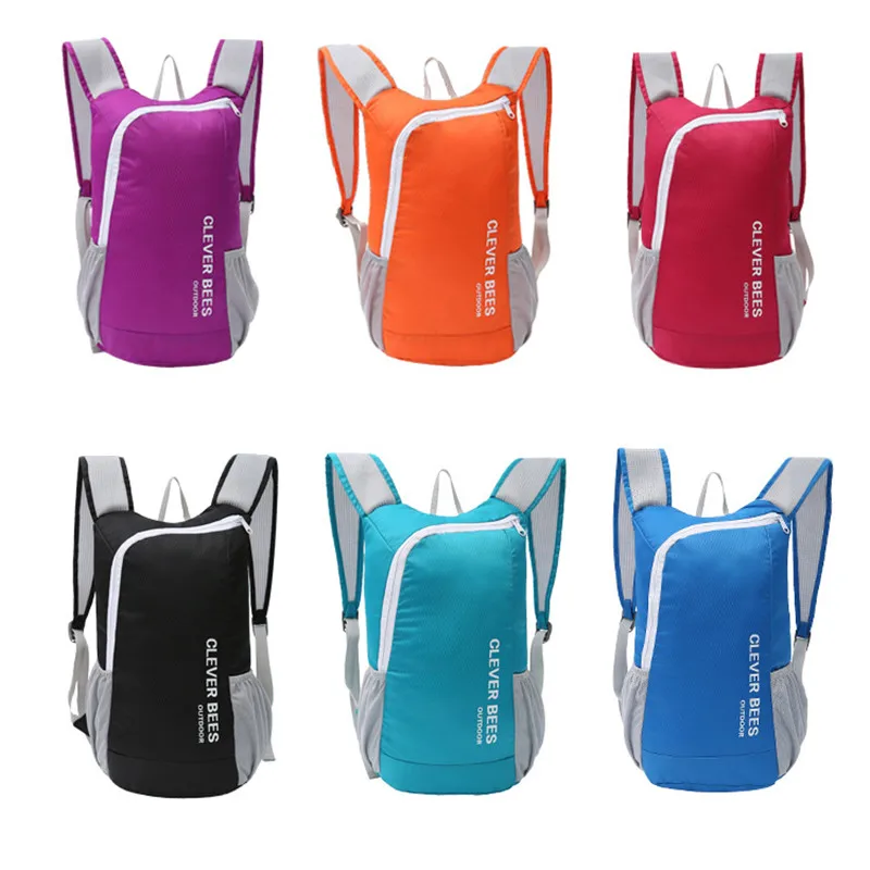 6 цветов модный портативный рюкзак на молнии водонепроницаемые складные сумки Спортивная одежда для видов спорта на открытом воздухе