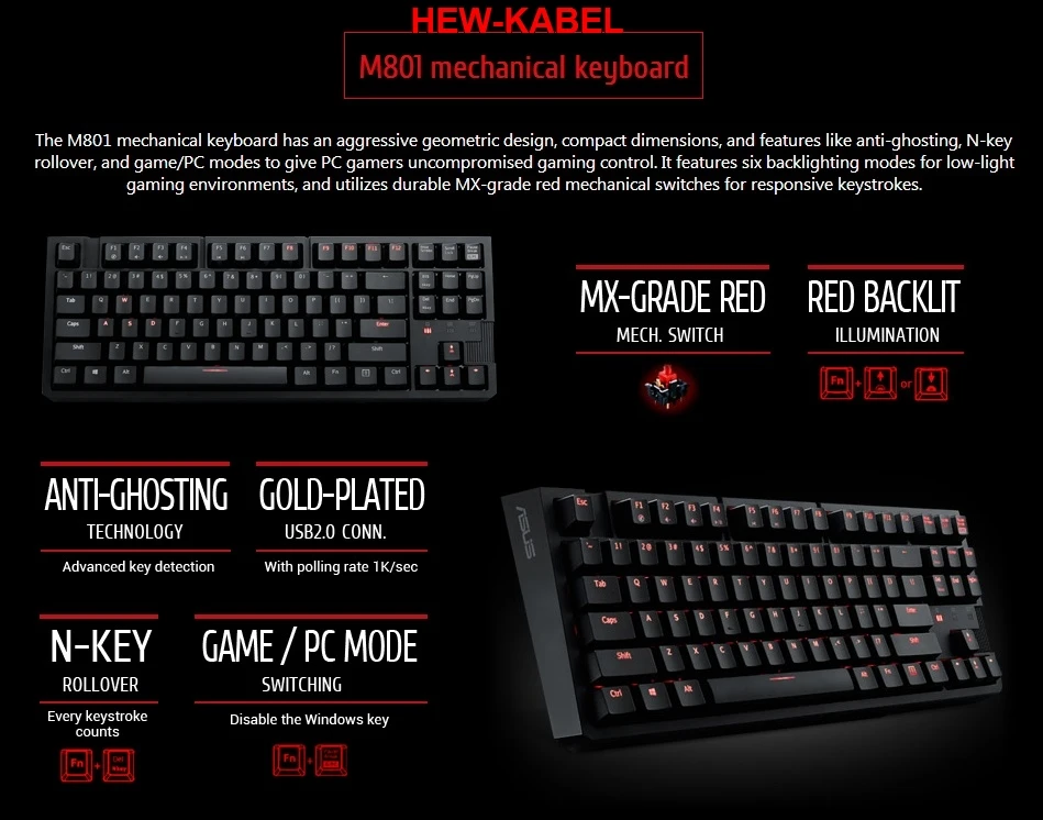 M801 keyboard