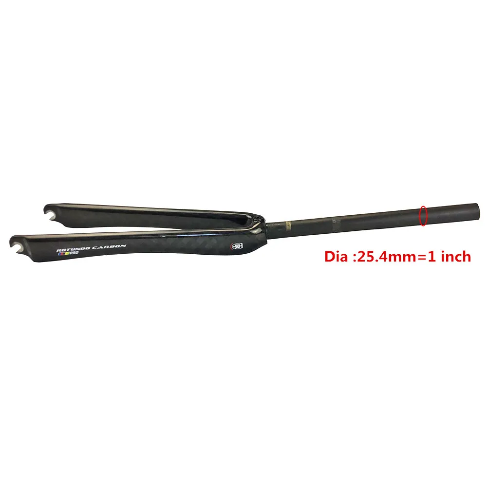 

ROTUNDO full Carbon 25.4mm Fork New Style Road Bike Fork Bicycle Parts 700c Superlight 390g Cycling Accessories carbon
