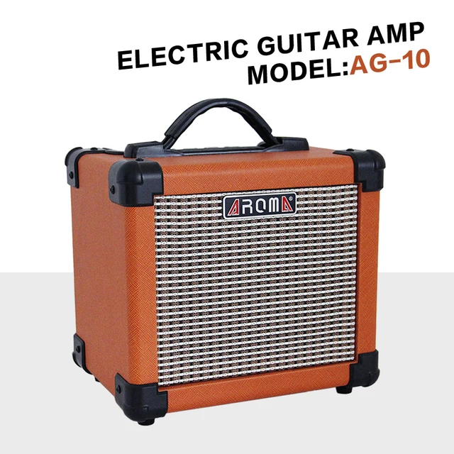Best price at $143 Cheap Guitar AMP Aroma AG-10 Electric Amplifier Loudspeaker Box Audio Amplifer with Gauge Audio Cable