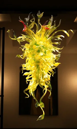 Elegant Hand Blown Glass Chandelier Modern Art Deco ...