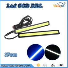 2 pieces 17cm thin COB LED Daytime Running Light DIY DRL Fog car lights drl daytime running lights White blue free shipping