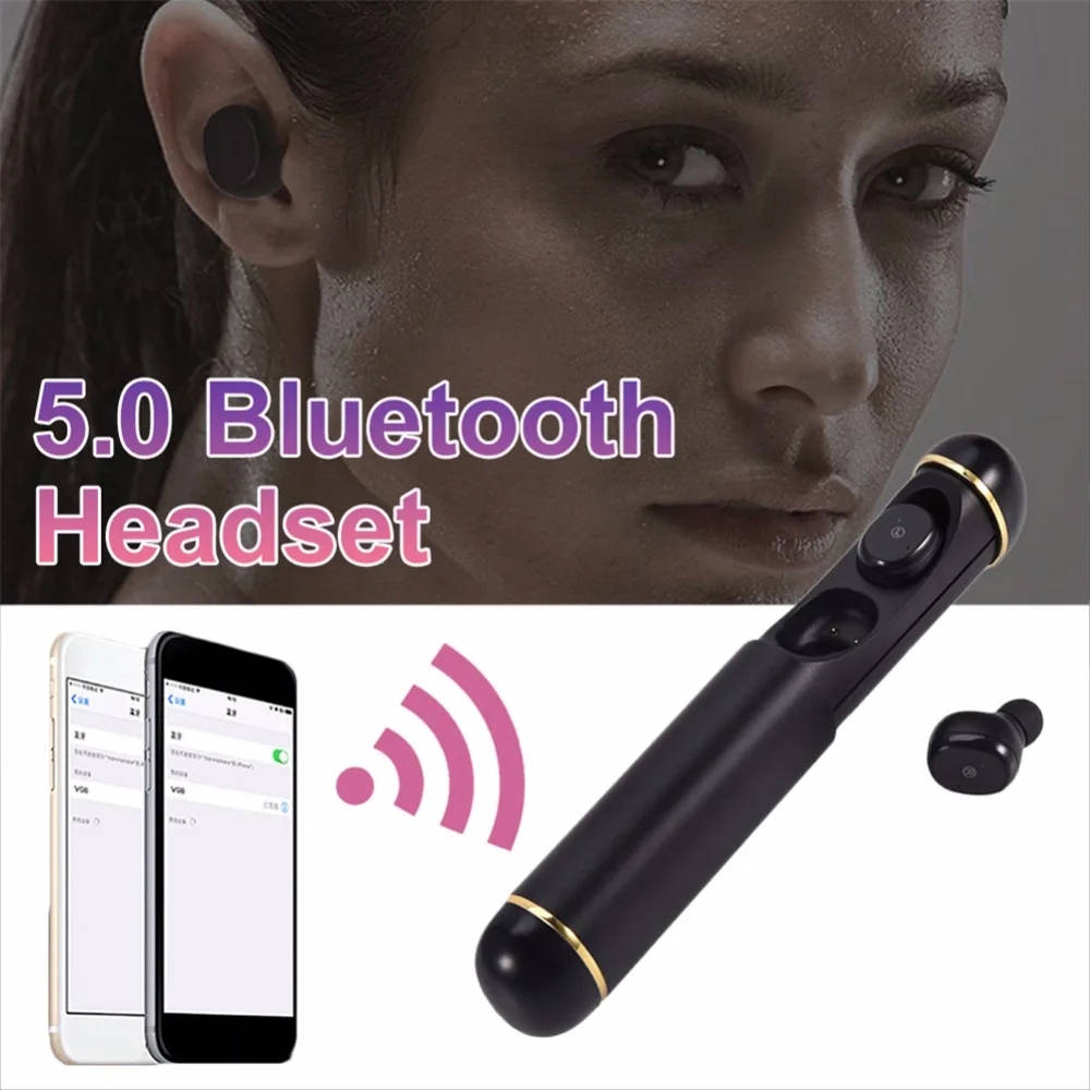 Оригинальные новые мини T1 TWS Bluetooth 5 0 Гарнитура 3D беспроводные стерео наушники с