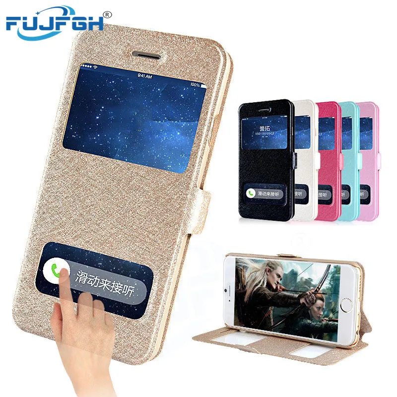 

Luxury Front Window View Leather Filp Cover Case For OPPO R9 R9S R11 R11S Plus R15 R17 Cover For OPPO A3 A5 A7 A9 A75 F5 F7 F9