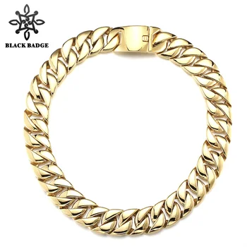 

Hip Hop Jewelry Link Chain 316L Stainless Steel Men Fashion Gold/Silver Color Charm Stainless Steel Titanium Necklace