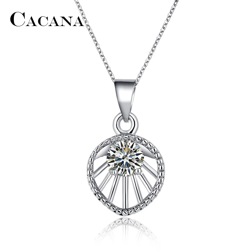 CACANA Pendant Necklaces For Women Trendy Good Quality As Gift Fashion Design Metal Link Chain Long Necklace Hot Wholesale N75