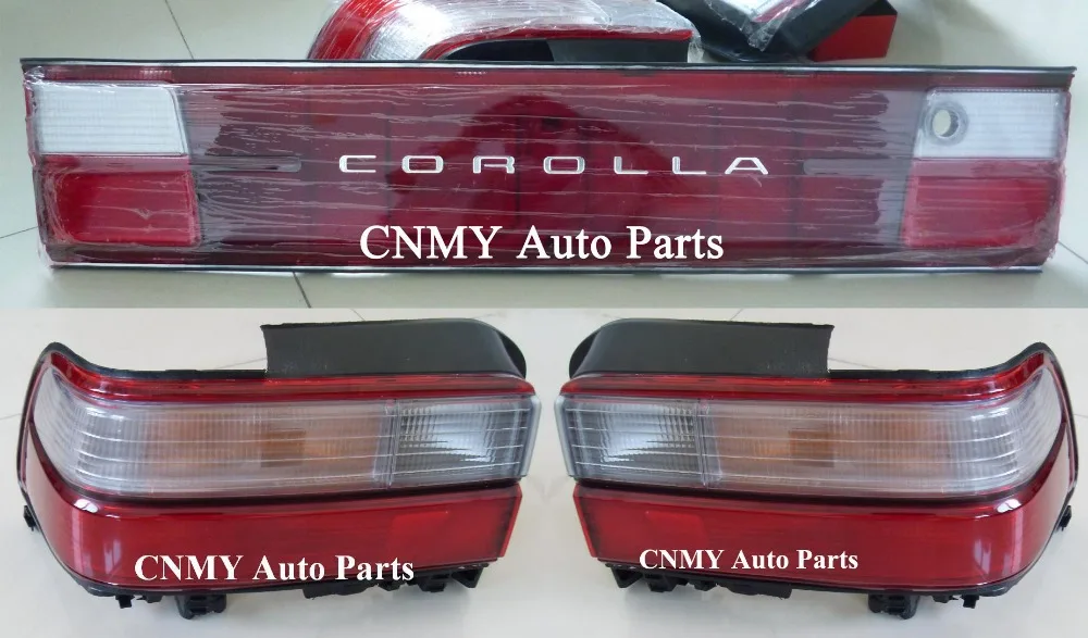 1Set 3Pcs Tail lights+Rear Center Reflector Garnish for 93 97 Toyota