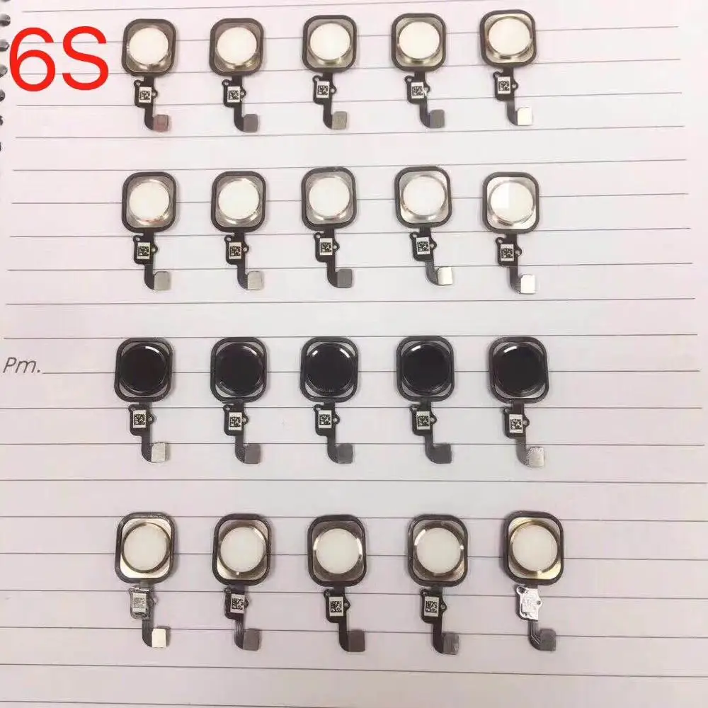 

For iPhone 6 6Plus 6G 6S 6S Plus 7 7Plus Home Button Key Flex Cable Assembly With Rubber Sticker No Touch ID Fingerprint