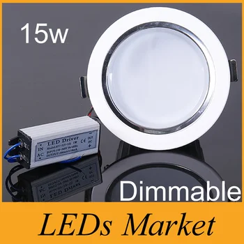 

New Arrvial AC110-240V 15W Recessed Dimmable Led White Downlight Ceiling Lamp Spot Light Led Indoor Home Down Light Lighting