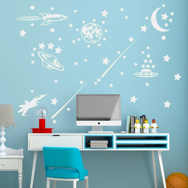 1set Meteor Moon acrylic mirror wall stickers DIY decoration children's  room living room decoration wall stickers for kids rooms - AliExpress