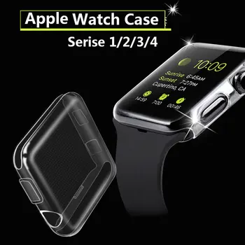 

ProBefit Protector case For Apple Watch 4 3 2 1 40MM 44MM 360 Clear TPU Cover Full Case For Iwatch 4 3 2 1 38MM 42MM