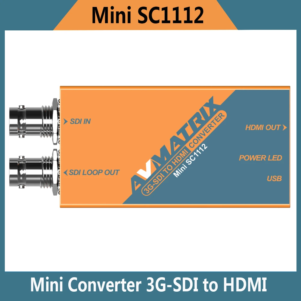 Mini SC1112 Lilliput 3G 1080p HD SDI в HDMI Мини конвертер Avmatrix 1080i вещания|sdi to hdmi|sdi sdisdi hdmi converter |