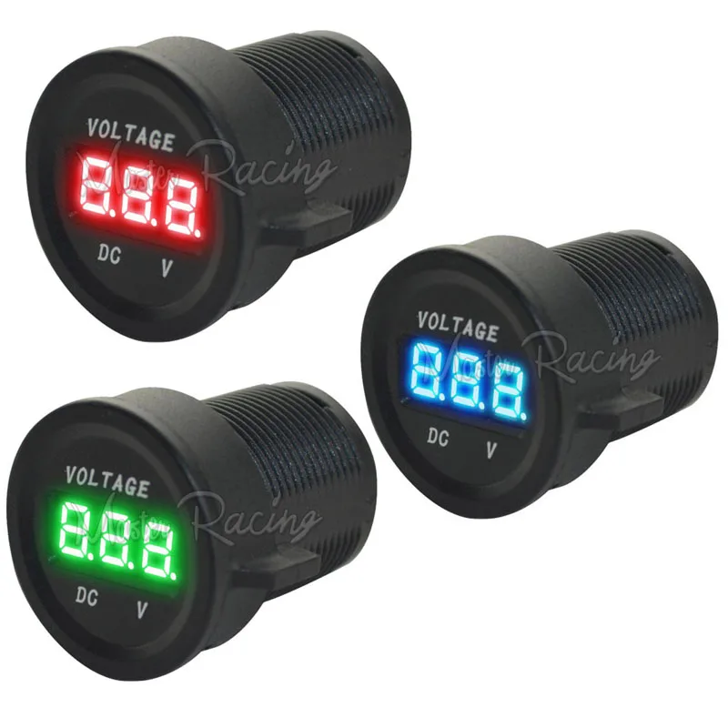 2018 Fashion Mini LED Motorcycle Essential Voltmeter Voltage Measuring