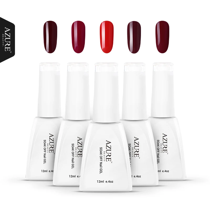

Azure Beauty 5pcs/lot Nail Gel Polish Farah Red Series Set for Gel polish Christmas Soak-off Nail Polish Vampire style UV gel