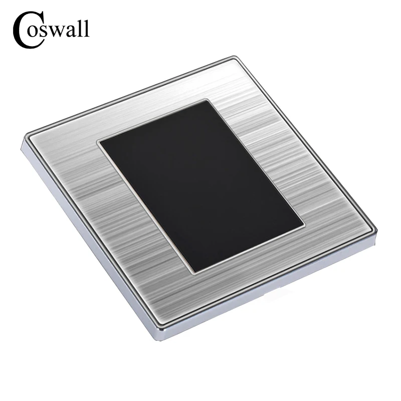 

Luxury Wall Switch Panel Only For Decoration Stainless Steel Brushed Silver Panel