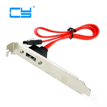 

10pcs/lot Support SATA II internal to eSATA II external PCI Bracket Slot SATA II extension Cable 40cm