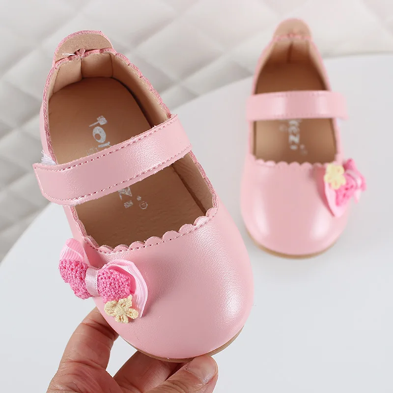 Стиль из искусственной кожи обувь для девочек с бантом тонкие туфли для маленьких девочек Детская Праздничная обувь для малышей Детские От 1 до 4 лет MCH0942