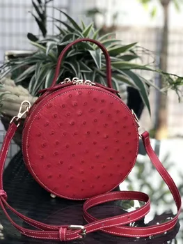 

100% genuine real ostrich skin women tote bag top level quality full grain Ostrich skin women tote handbag tan dark blue color