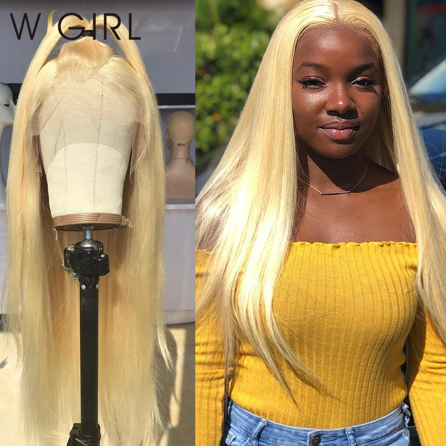 

Wigirl Invisible 26 28 40 Inch 613 Blonde Straight Transparent Glueless Full Lace Human Hair Wigs Pre Plucked For Black Woman