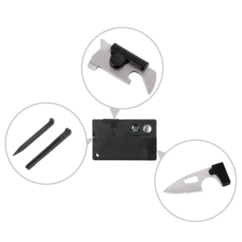 

Brand New 10 in 1 Pro Multi Purpose Pocket Credit Card Survival Knife Outdoor Hunting Camping Tools Christmas Gift New