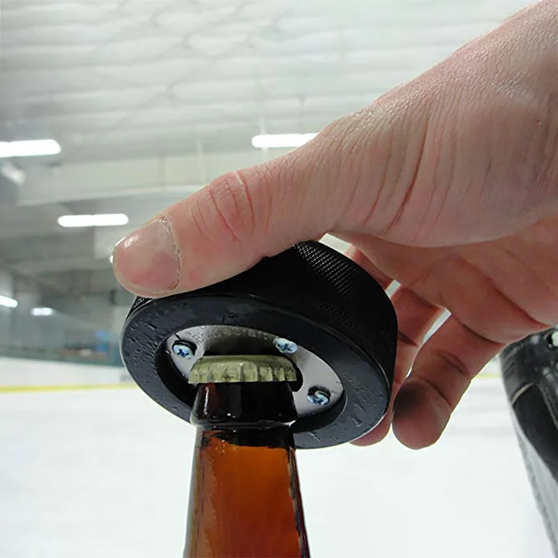 Портативная круглая пустая дробилка деревянная Хоккейная Шайба открывалка для бутылок кухонные инструменты Гаджеты многоцелевая открывалка для бутылок пива аксессуары