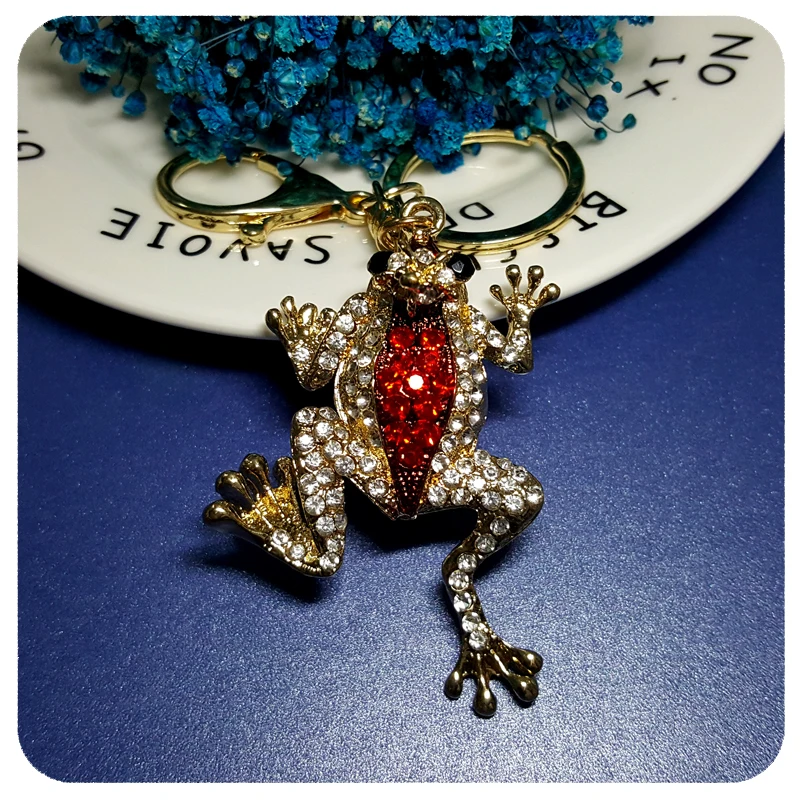 

Rhinestone Queen Frog Style Key Chain&Keyring Gift Accessory for Fashion Handbag Buckle Pendant Ornament Decoration