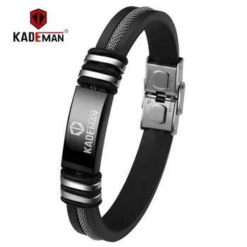

KADEMAN Men Black Bracelets New Fashion Male Wrist Gift