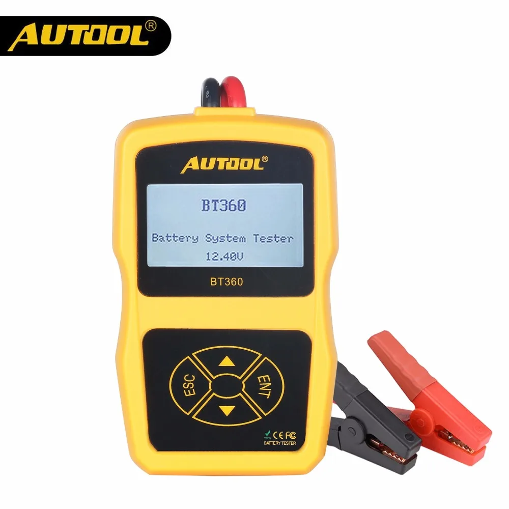 AUTOOL BT360 12V Car Battery Diagnostic Tester Digital Automotive Test