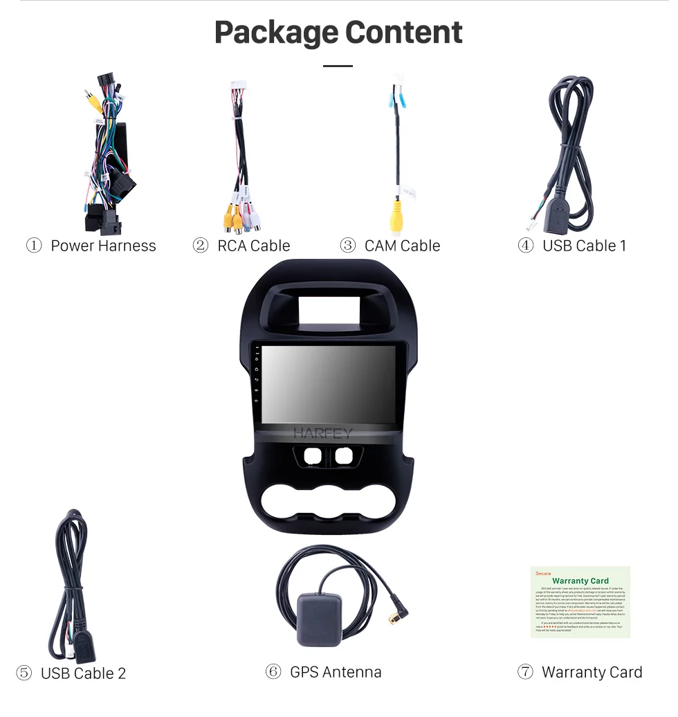 Cheap Harfey GPS Car Radio for Ford Ranger 2011-2014 9" Android 8.1 with Bluetooth HD Touchscreen support TPMS SWC Carplay Digital TV 14