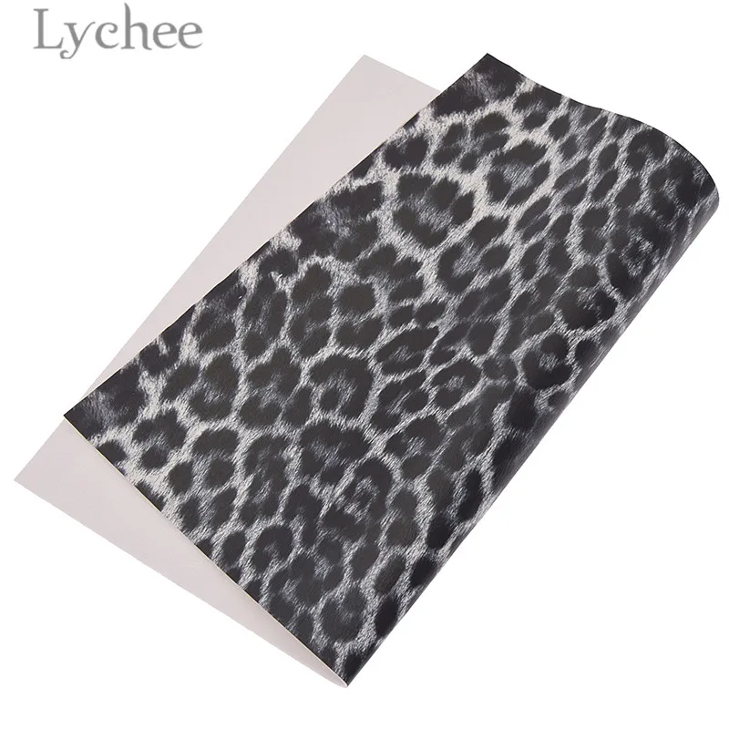 Lychee 29x21 см A4 Искусственный искусственного меха с леопардовым принтом из искусственной кожи Ткань Высокое качество синтетической кожи DIY Материал для сумки из натуральной кожи Ремни - Цвет: 4