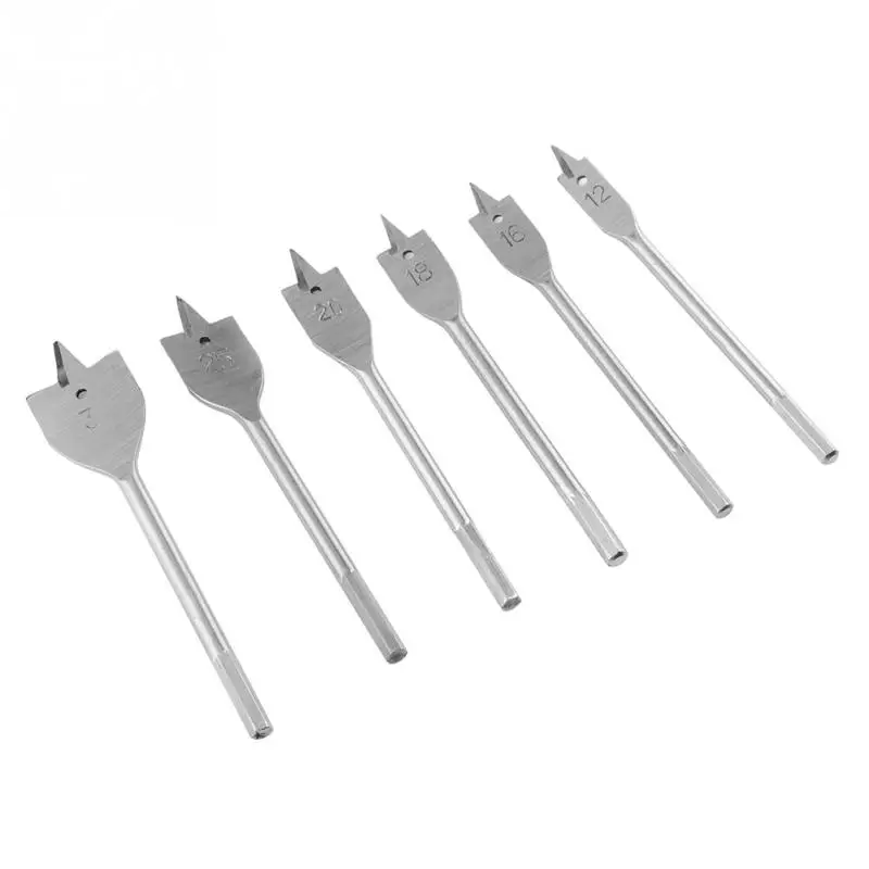 12/16/18/20/25/35mm Carbon Steel Pointy Flat Hole Saw Drill Bits Set