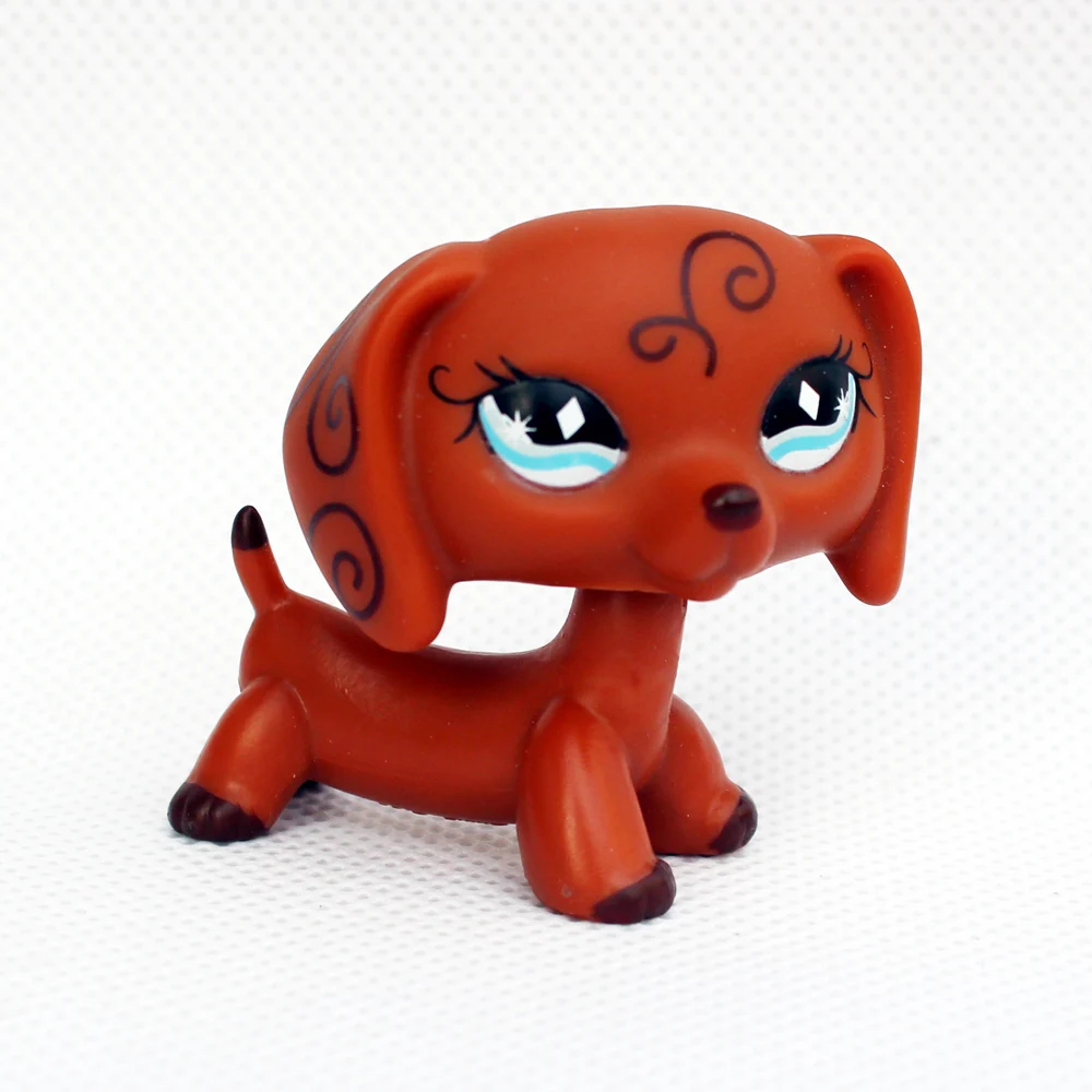 Редкий зоомагазин lps игрушки собака #640 коричневая колбаса такса оригинальные игрушки для животных для детей