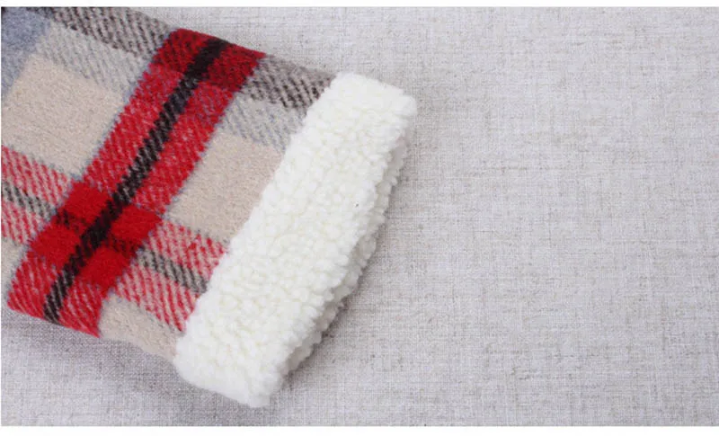 Autumn fall plaid thicken woollen jacket for girls kids zipper casual coat for girl woolen coat for girls (1)