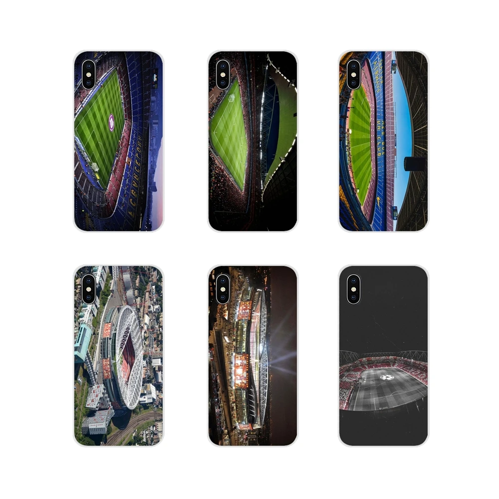 Прозрачный ТПУ чехол для Samsung Galaxy A5 A6S A7 A8 A9S Star J4 J6 J7 J8 Prime Plus 2018 Emirates Stadium Soccer Football |