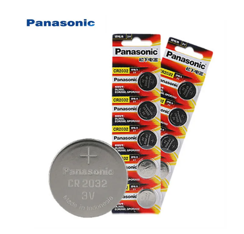 Panasonic оригинальный 2 шт cr2032 кнопочные батареи 3В Монета литиевая батарея для часов
