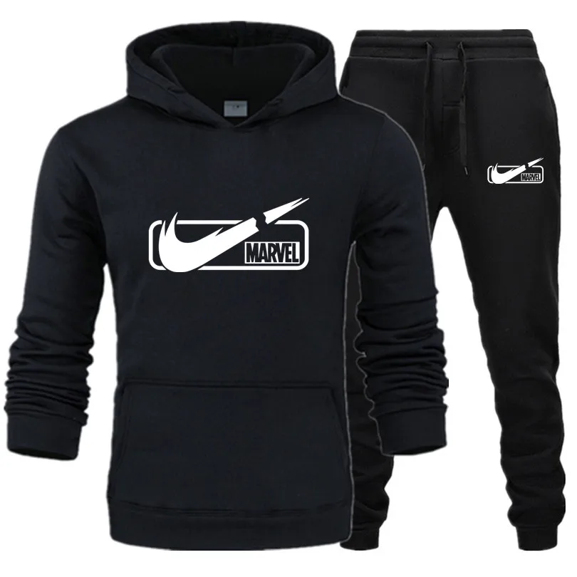 

2019 New Sport Suit Hoodie Marvel Hooded Men Casual Cotton Fall / Winter Warm Sweatshirts Men's Casual Tracksuit Costume 3XL